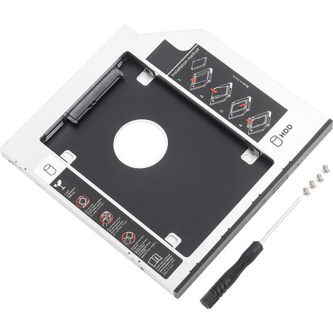 9,5 mm Aluminium-SATA-HDD/SSD-Adaptergehäuse für Laptop-DVD-Laufwerksschacht (1/5)