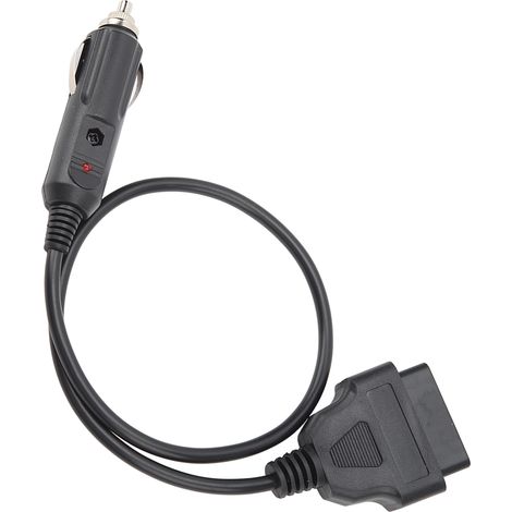 Câble d'alimentation d'urgence OBD2 pour ECU voiture 12V, adaptateur avec prise allume-cigare vers connecteur femelle OBD, câble de secours auto (1/5)