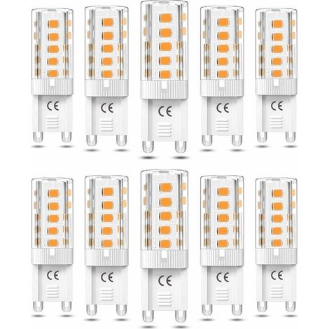 10pcs G9 LED Bulb Non-Dimmable 5W Warm White 3000K G9 LED Bulbs Equivalent to 50W Halogen AC110/220V [Energy Class F] (1/4)