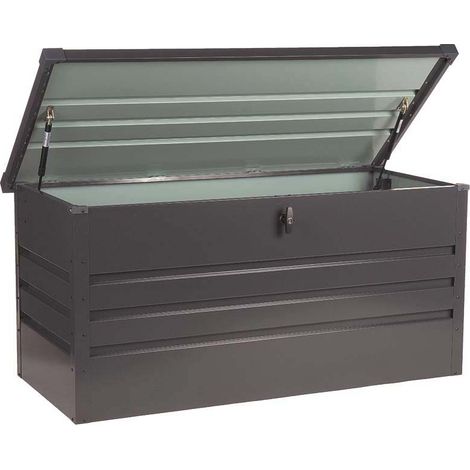 Home Deluxe - Boîte de rangement métallique MEGABOX XXL - 158 x 64 cm 600l Anthracite Taille 600L (1/5)