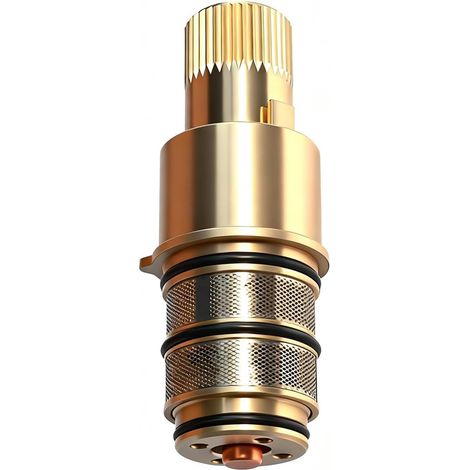 47439000 Thermostat-Kompaktkartusche Ersatz - 1/2" Kompakte Messingversion ersetzt die Kunststoffversion Kompatibel mit GROHE 47439000 für Grohtherm 1000/2000/3000, Cosmopolitan, AAC, Ondus (1/5)