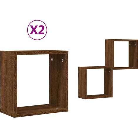 Maison Exclusive - Würfelregale 2 Stk. Braune 30x15x30 cm (1/5)