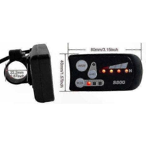 Compteur LCD étanche pour vélo électrique 36V/48V, panneau de commande à 5 broches, écran LED rétroéclairé (1/5)