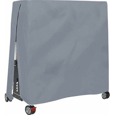 Housse pour Table De Ping Pong, Étanche Résistance Au Vent Anti-UV Robuste Tissu Oxford Bâche De Protection Table De Tennis De Table avec Fermeture À Glissière Et Cordon Réglable