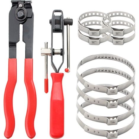 Pince à collier de serrage 10,8 cm – Acier embouti finition noire – Pour colliers de démarrage de joint homocinétique – Lot de 8 pièces (1/5)