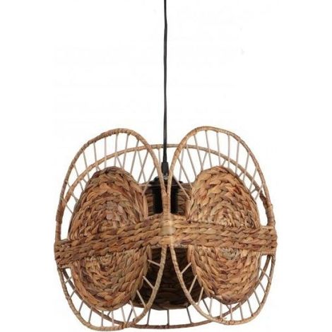 Suspension luminaire "Lisa" en jacinthe d'eau - Beige - L 36 x l 31 x H 30 cm - Livraison gratuite (1/2)