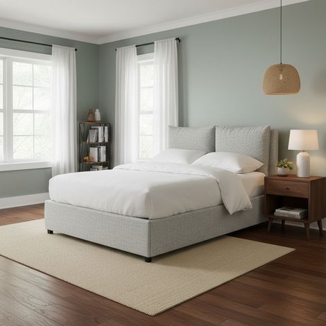 Cama Individual Todmorden, Desenfundable, Hecho en Italia, Gris Claro (1/4)