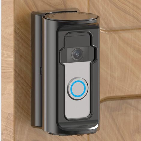 Support antivol pour sonnette vidéo, angle de montage réglable à 360°, installation sans perçage, compatible avec les sonnettes vidéo Ring Battery Doorbell / Plus / Pro, kit de mise à niveau d'angle p (1/5)