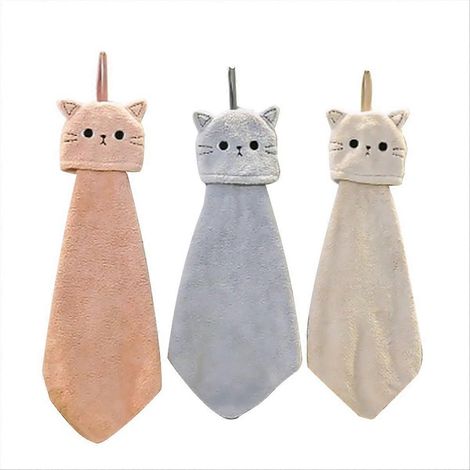 Cute essuie principal pour Kids Women salle de bain serviettes avec suspendu Loop (1/5)