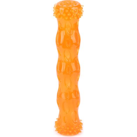 Jouet de nettoyage des molaires en silicone non toxique, sans goût et sûr, résistant aux morsures, pour chiens et chats (Orange L) (1/5)