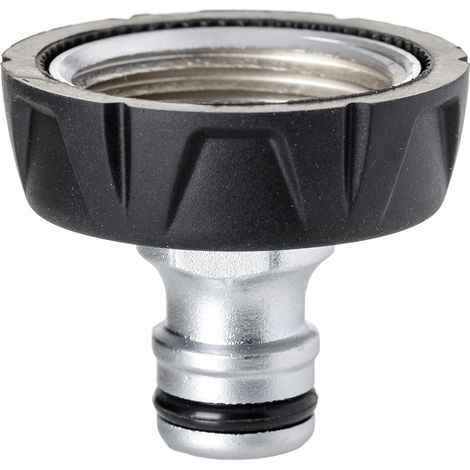 1 Nez De Robinet Femelle 1" Aluminium Connecteur Universel Tuyau Arrosage Acier Inoxydable Résistant Corrosion Jardin (1/2)