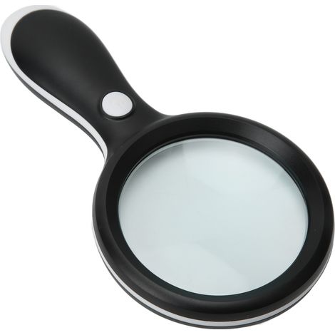 Loupe LED à main en ABS, éclairante pour lecture, timbres, cartes, inspection, grossissement précis (1/5)