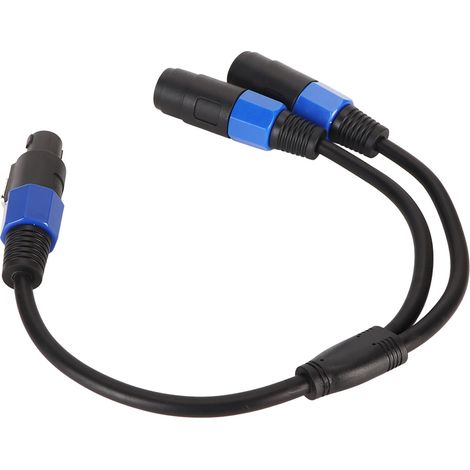 Câble répartiteur pour haut-parleurs, câble d'extension professionnel Plug and Play pour haut-parleur mâle vers 2 femelles, pour moniteurs de scène, haut-parleurs d'intérieur et caissons de basses. (1/5)