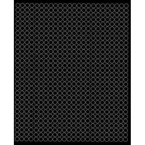 Pegatinas circulares de 7 mm, pegatinas circulares de puntos, 720 piezas, negro brillante.