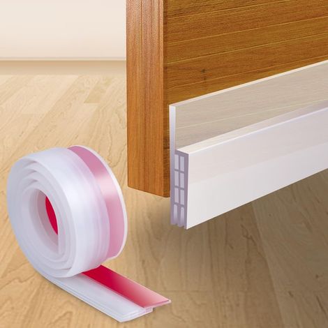 Boudin de Porte Stop Froid, Bande d'étanchéité en Silicone Anti Bruit par 3 Douches, Isolant Courant d'air Froid et Insectes (Transparent) (1/5)