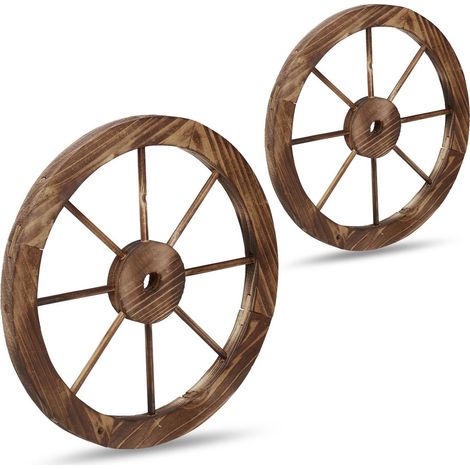 Wagenrader aus holz 60 cm 2er set