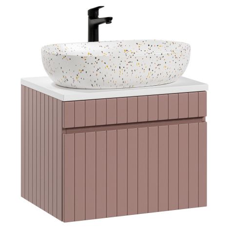 Ensemble meuble vasque à poser - 60 cm - Emblematic Rose - Livraison gratuite