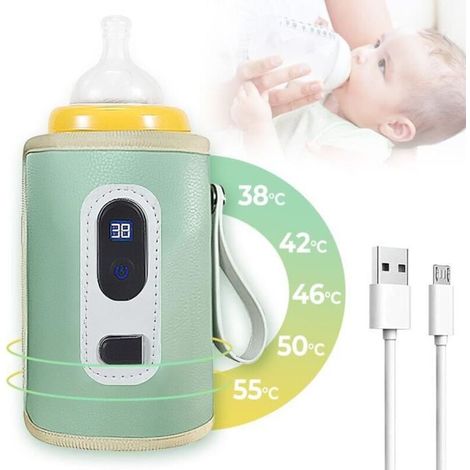 Chauffe-biberon portable USB - Sac isotherme - Thermostat chauffe-lait pour bébé maison voiture