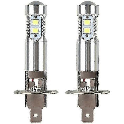 Lot de 2 ampoules LED H1 pour phares de voiture, 100 W, 6000 K, pour feux de brouillard. (1/5)
