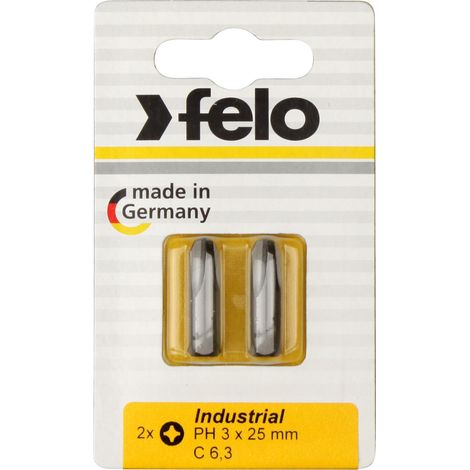 Schraubendreher-Bitsatz Felo ph2 25 mm 2 Stück