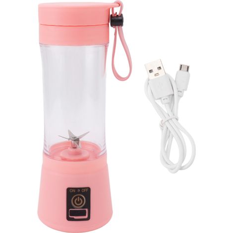 Mixeur à fruits portable 380ml, 6 lames, mini mixeur jus rechargeable USB, pour maison et extérieur (1/5)