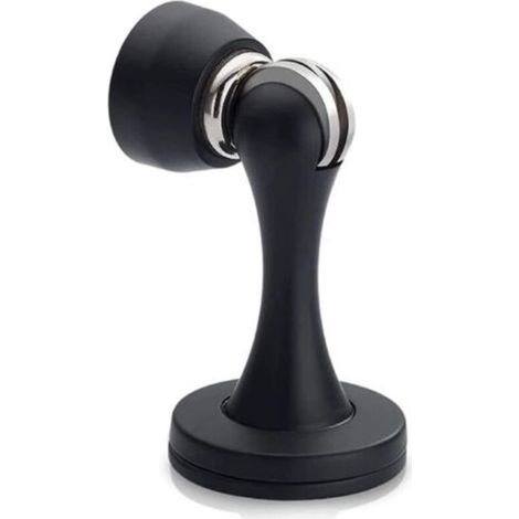 Set di 4 fermaporta magnetici, fermaporta magnetici in nichel nero spazzolato, supporto magnetico da pavimento per porta, supporto da parete oliato (1/5)