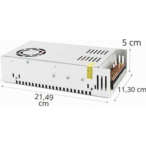 Alimentation 12V 30A Convertisseur de Commutation Transformateur 110/220V DC 360W pour CCTV, Radio, Imprimante 3D,Lumières LED, Projet Informatique (1/2)
