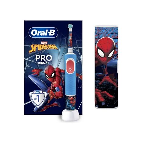 Oral-B Pro Kids 3+ Spiderman: Elektrische Zahnbürste für Kinder + Etui