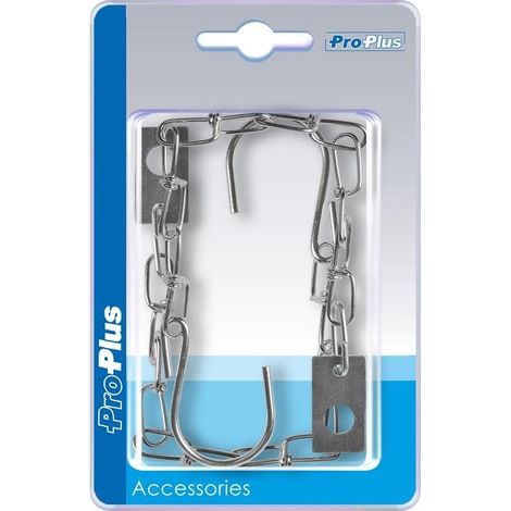 Catena di sicurezza in metallo 24 cm - set da 2 pezzi in blister (1/2)