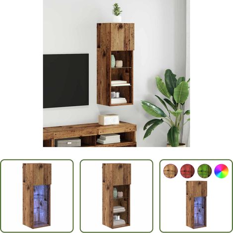 vidaXL Altholz - Wandmontierter TV-Schrank Altholz 30,5 x 30 x 90 cm (1/5)