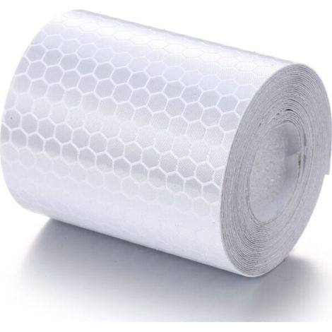 ZVD Cinta reflectante blanca 3M de 5 cm para pegar y cortar - resistente a la intemperie - cinta de advertencia, reflectante y autoadhesiva - señalización de seguridad (1/4)
