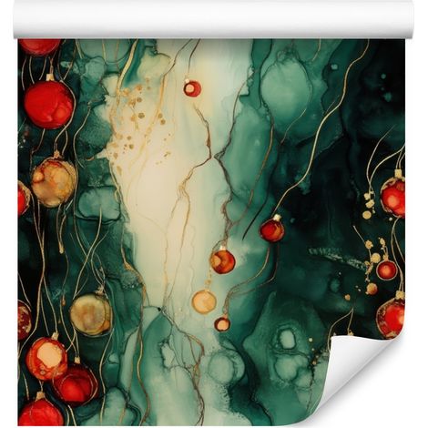 Papel pintado Sea Ink, verde y negro para salón y dormitorio, 50x1000 cm. (1/5)