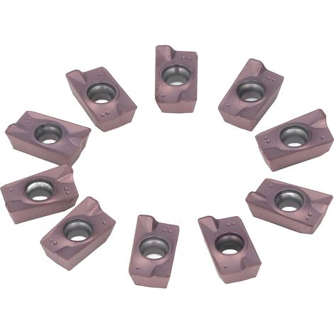Jeu de 10 fraises carbure indexables APMT1604PDER-MO2, porte-outil CNC pour tour à métaux, plaquettes revêtues, coupe précise, usage industriel, outillage de tournage durable. (1/5)