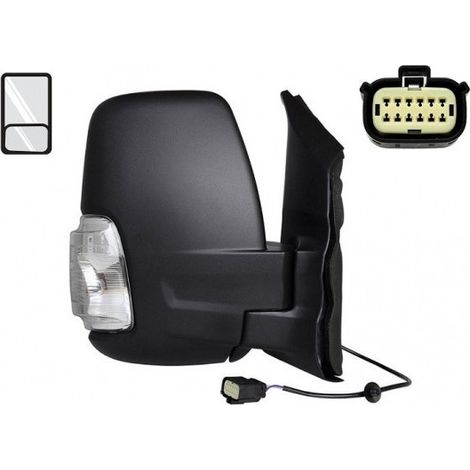 Rétroviseur manuel droit feu orange court Ford Transit MK8 phase 2 depuis 2019
