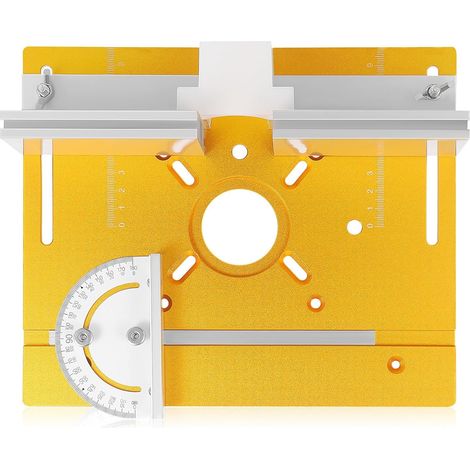 Plaque D'insertion avec Équerre de Précision en Alliage D'aluminium pour Table de Défonceuse pour Menuiserie Usage Quotidien (1/5)