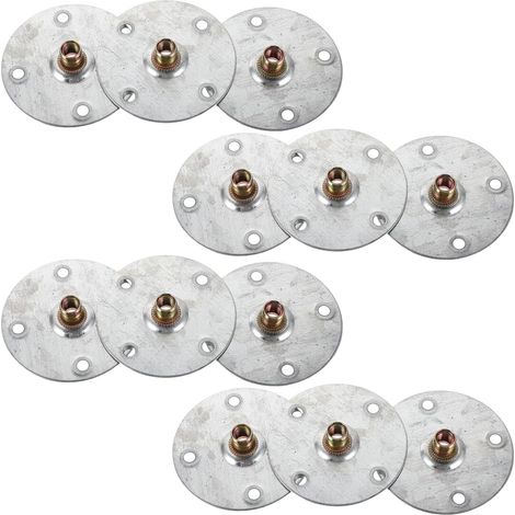 de 12 plaques de fixation pour pieds de canapé supports de (1/5)