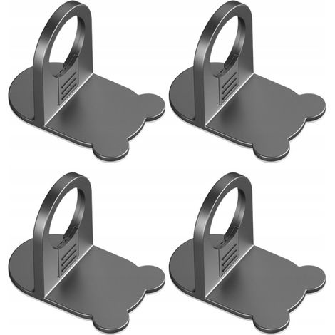 Ganci portabottiglie da parete in ABS grigio scuro per il bagno