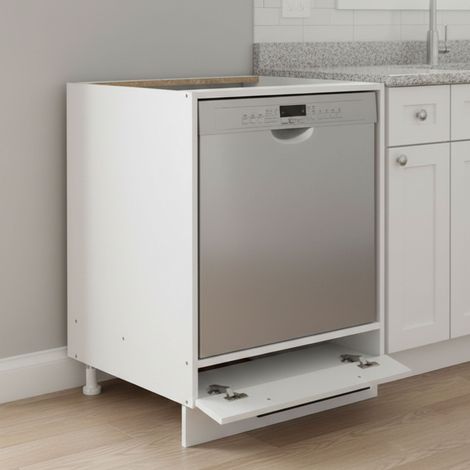 Despensa de Cocina Palmiano, Mueble de Cocina un Cajón, un Estante, Apertura Deslizante, 60x55x82h cm Blanco (1/5)