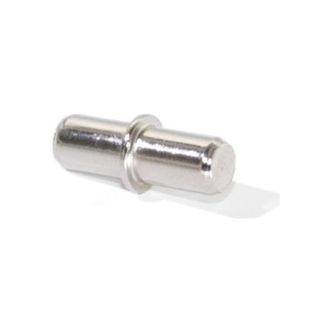 Emuca Portaestantes tubular, para madera, D. 5 mm, Acero, Niquelado, 50 ud. - (1/4)