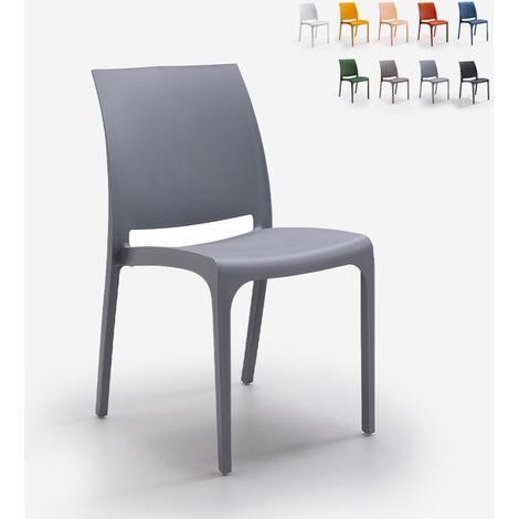 Chaise empilable pour bar restaurant jardin extérieur intérieur Volga BICA - Gris (1/6)