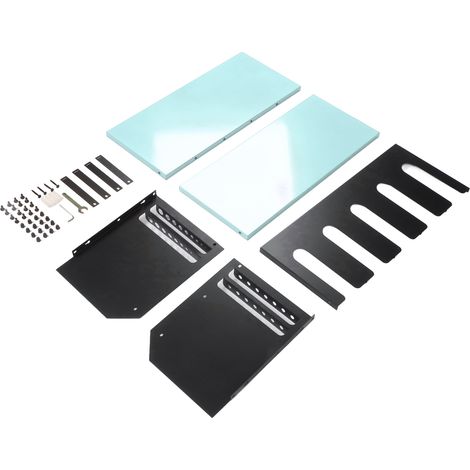 Organiseur mural à outils avec 5 emplacements, support de perceuse robuste pour garage, atelier et rangement, bleu (1/5)