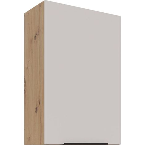 Küchen Hängeschrank 60 cm Küche SOLANO Kaschmir beige matt + Eiche Artisan matt Küchenzeile Küchenblock Küche Einbauküche (1/4)