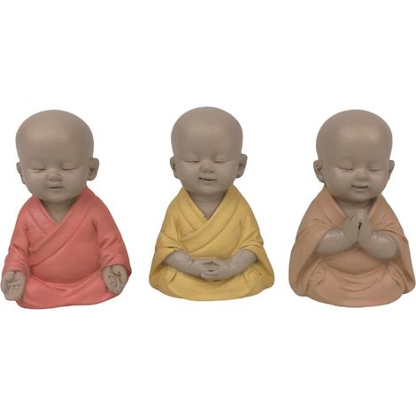 Signes Grimalt Figura De Buda Figuras  Monje 3U Budas Multicolor 3x4x6cm 34516