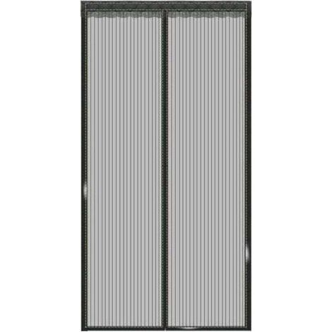 Moustiquaire Aimantée pour Porte Fenêtre 150x240cm - Moustiquaire Enroulable sur Mesure avec Fermeture Automatique - Idéale pour Portes d'Entrée Intérieures ou Patios - Couleur Noir (1/5)