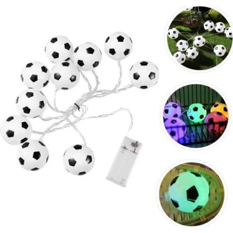 Guirlande Lumineuse - Ballon De Football - LED À Piles - Décoration Intérieure Et Extérieure - 1 Pièce (1/4)