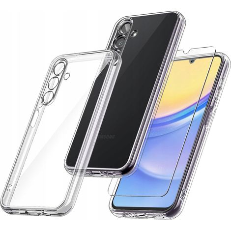 Funda para Samsung Galaxy M15 5G REFORZADA 360° INCOLOR TRANSPARENTE + Cristal (1/5)