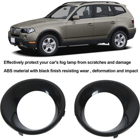 Cubierta para faro antiniebla delantero para BMW X3 E83 2007-2010 – Material ABS negro resistente a impactos – Repuesto OEM 51113423789 (1/4)