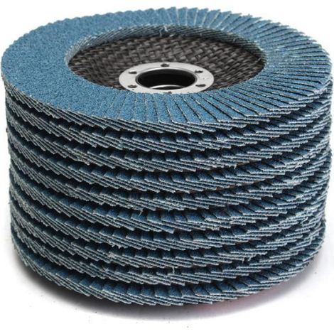 10PCS Disques Abrasifs 125mm 80 Grain Granulométrie Disque à Lamelle Ponçage Polissage Meule Outil Meuleuse (1/4)