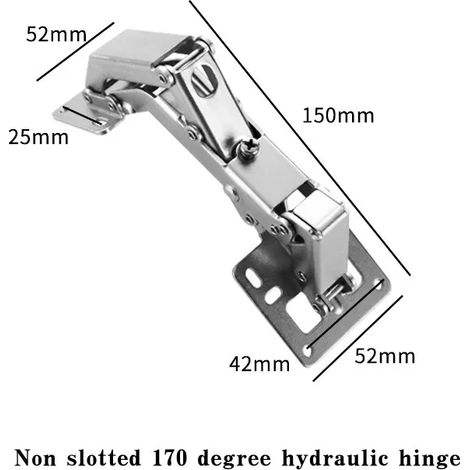Charnière à fermeture douce (170° - Chine continentale) avec amortisseur hydraulique pour portes d'angle, placards, armoires et portes pliantes à angle. (1/5)