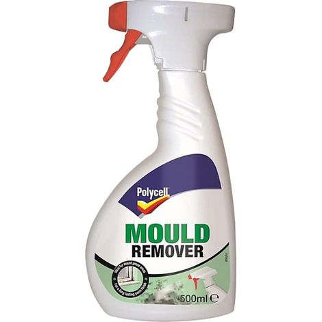 Polycell Mould Remover Spray - 500ml - Effective Mold and Mildew Remover for Bathrooms and Walls